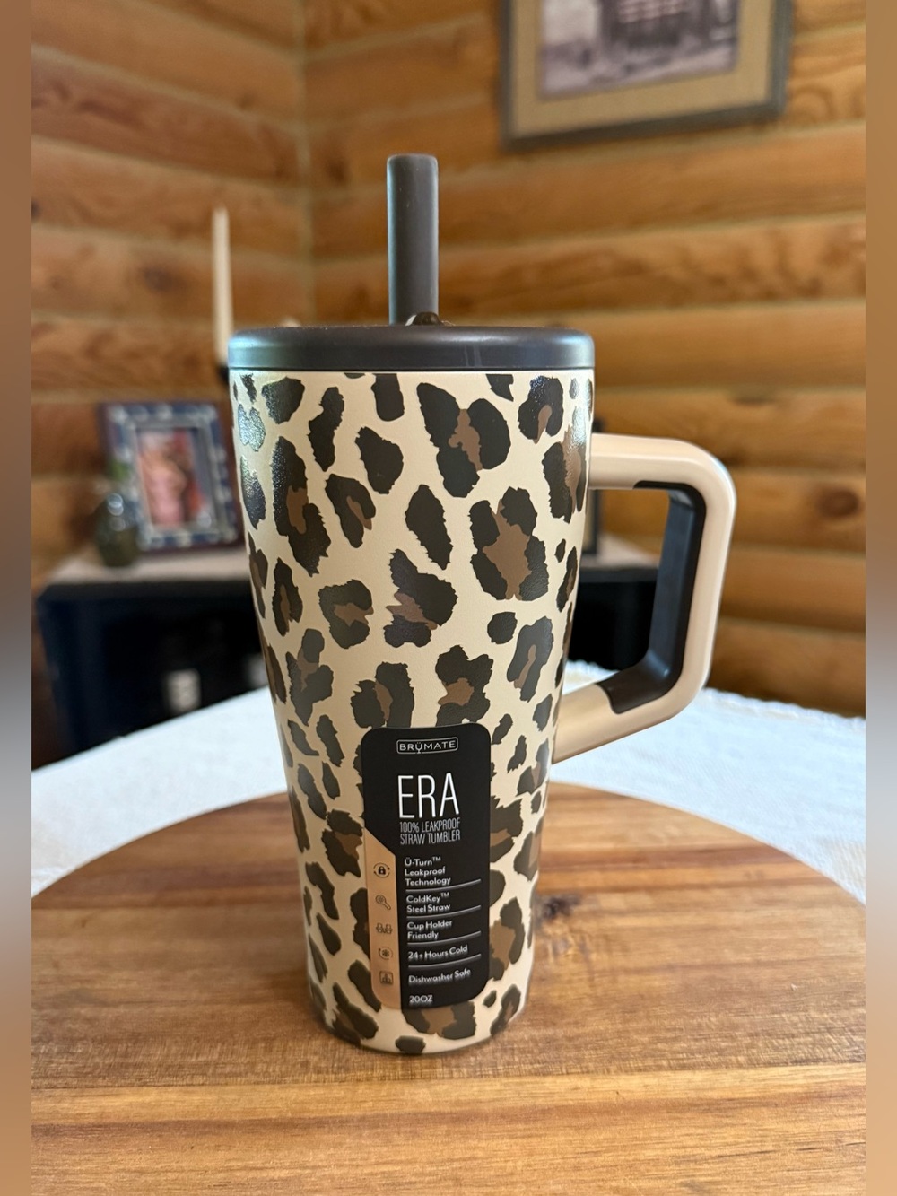 LEOPARD LATTE 20oz Brumate Era Straw Tumbler • Limited Edition